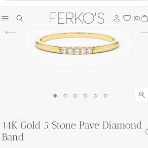 14K Micro Pave Diamond Ring Size 4.75